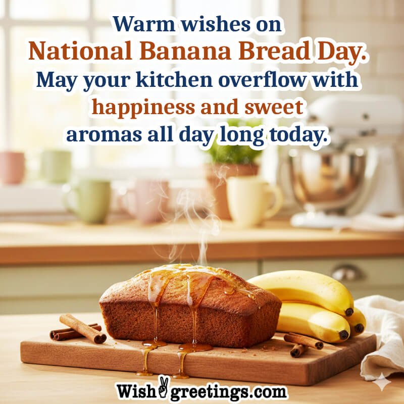 Warm Wishes On National Banana Bread Day Best Pic