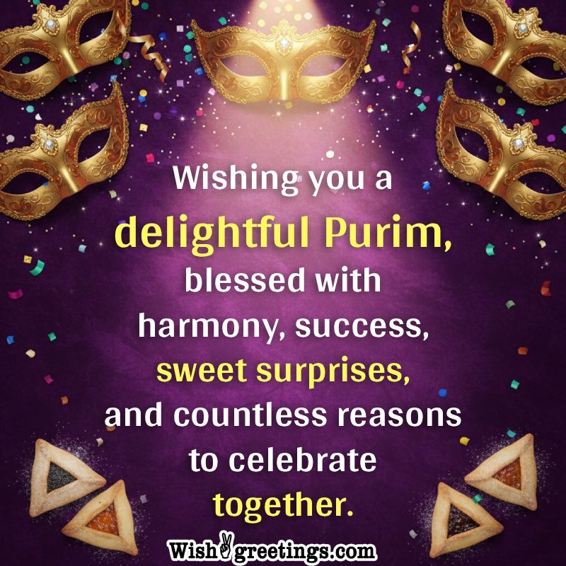 Wishing You A Delightful Purim Best Image