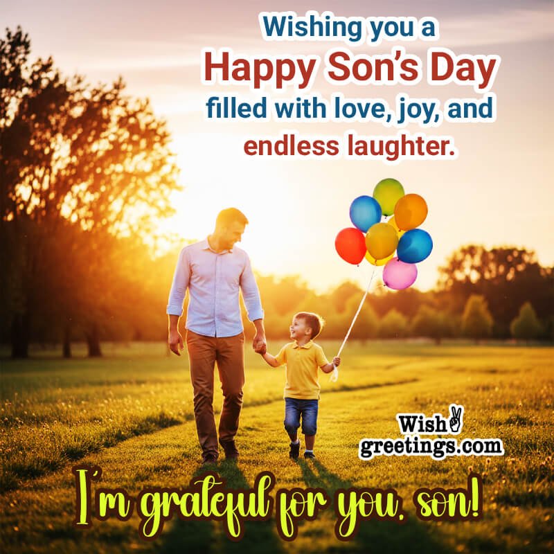 Wishing You A Happy Son's Day Grateful Image