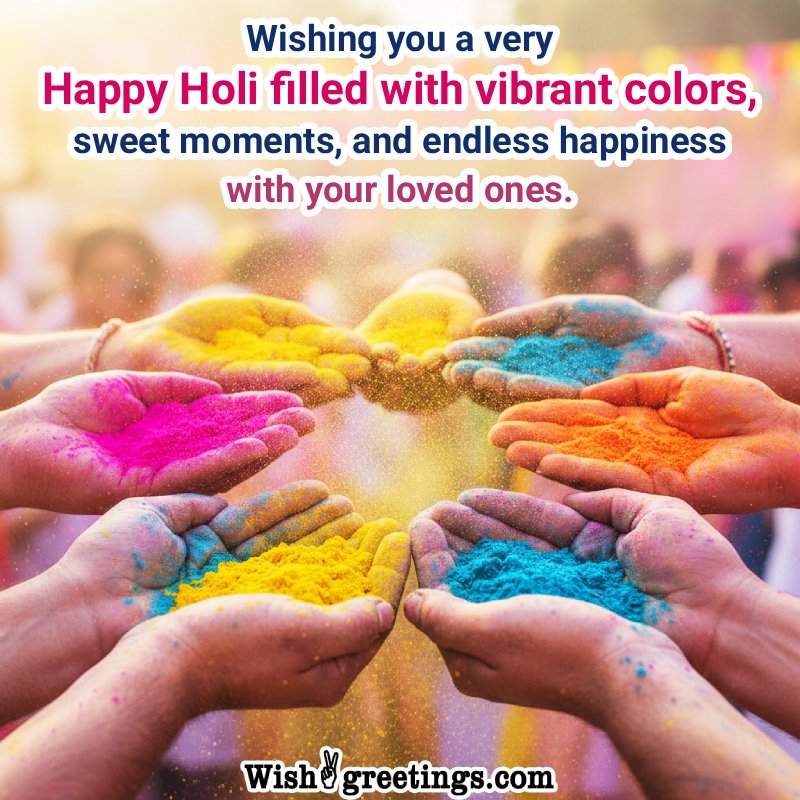 Wishing You A Very Happy Holi Wonderful Image