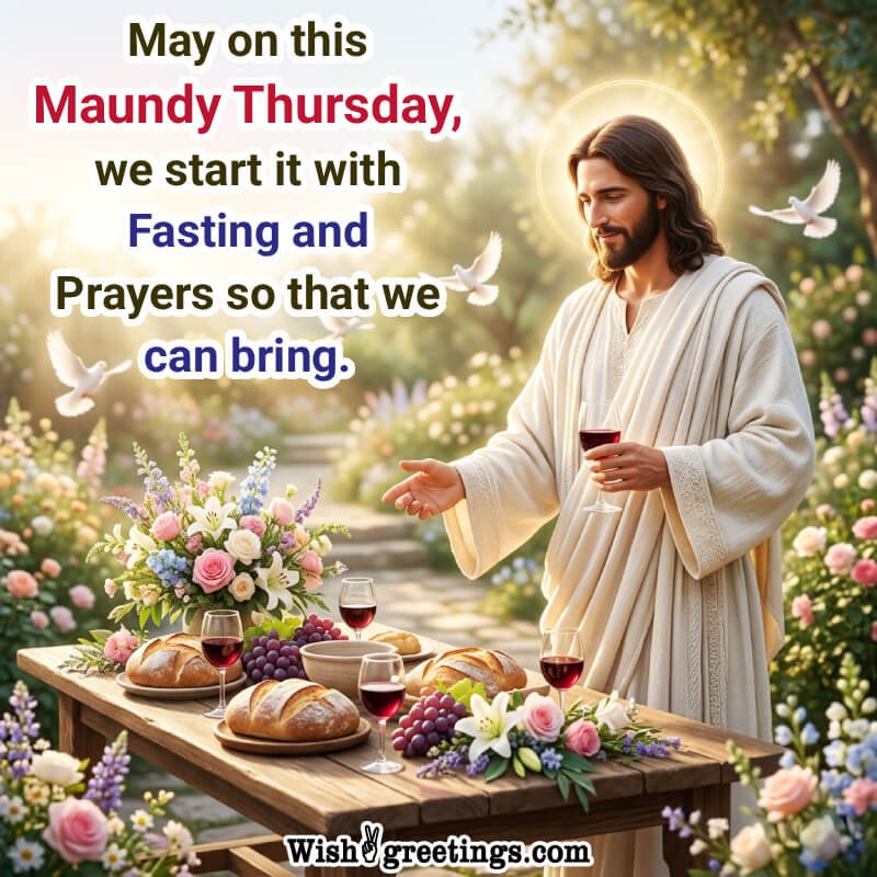 Blessed Maundy Thursday Prayer Picture