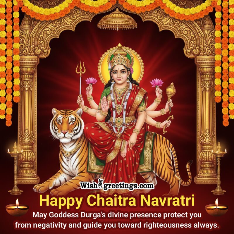 Happy Chaitra Navratri Divine Wishing Image