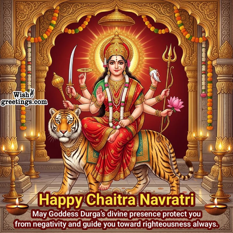 Happy Chaitra Navratri Divine Wishing Picture