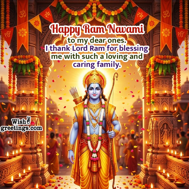 Happy Ram Navami To My Dear Ones Blessings Image