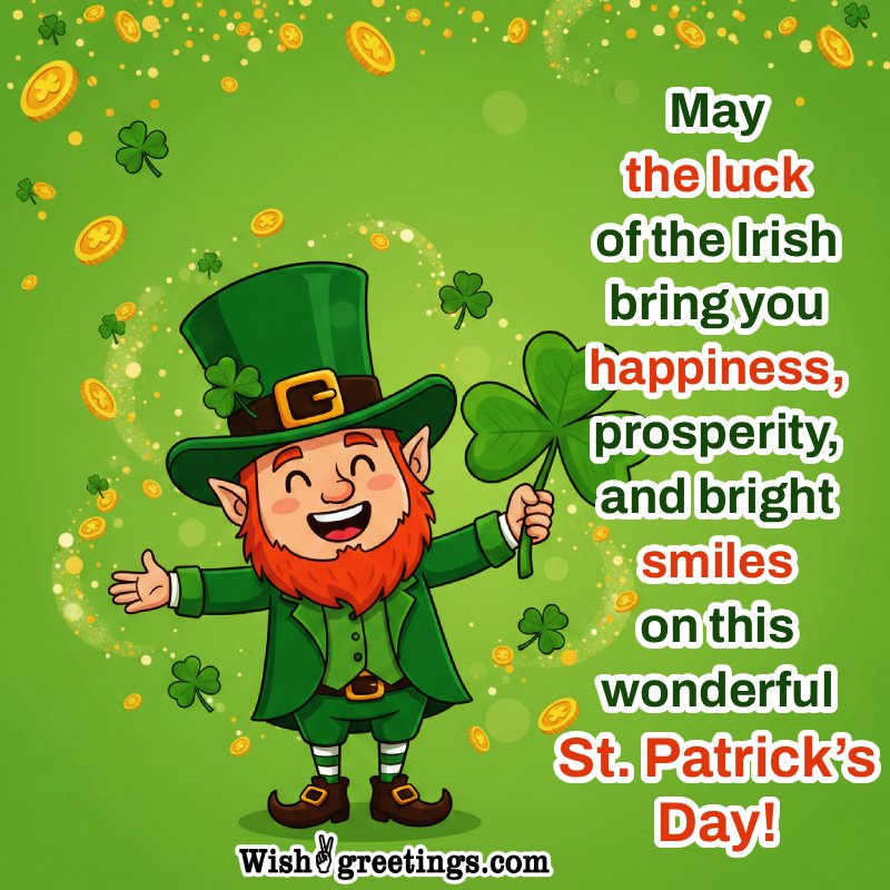 Happy St. Patrick’s Day Wonderful Wishing Image