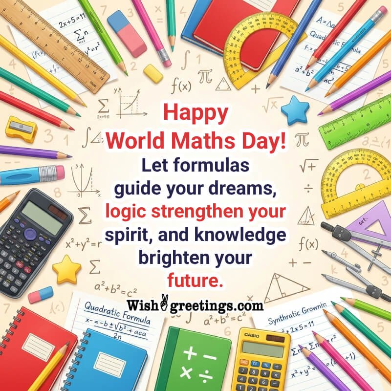 Happy World Maths Day Status Photo