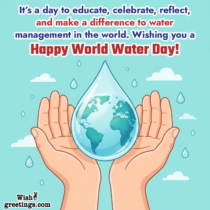 Happy World Water Day Message Photo