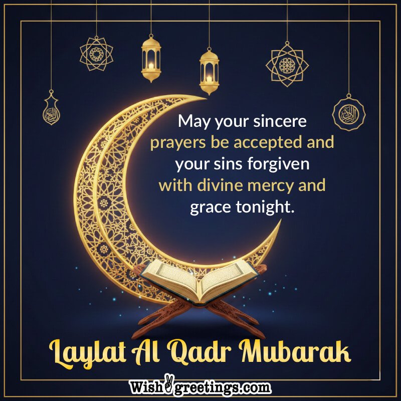 Laylat Al Qadr Mubarak Divine Message Image