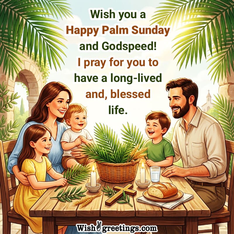 Wish You A Happy Palm Sunday Blessed Image