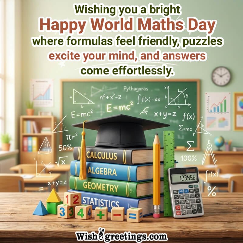 Wishing You A Bright Happy World Maths Day Best Pic