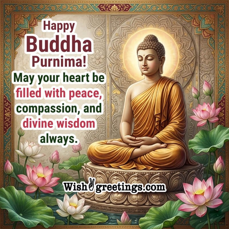 Happy Buddha Purnima Divine Wishing Image