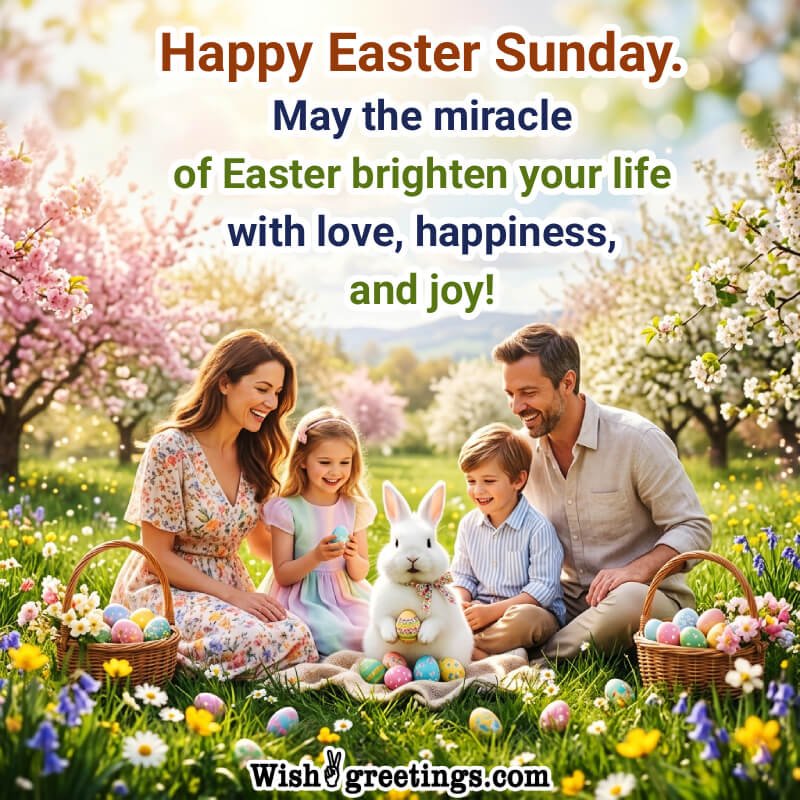Happy Easter Sunday Lovely Wish Pic For Family