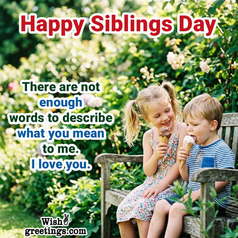 Happy Siblings Day Lovely Wishing Picture