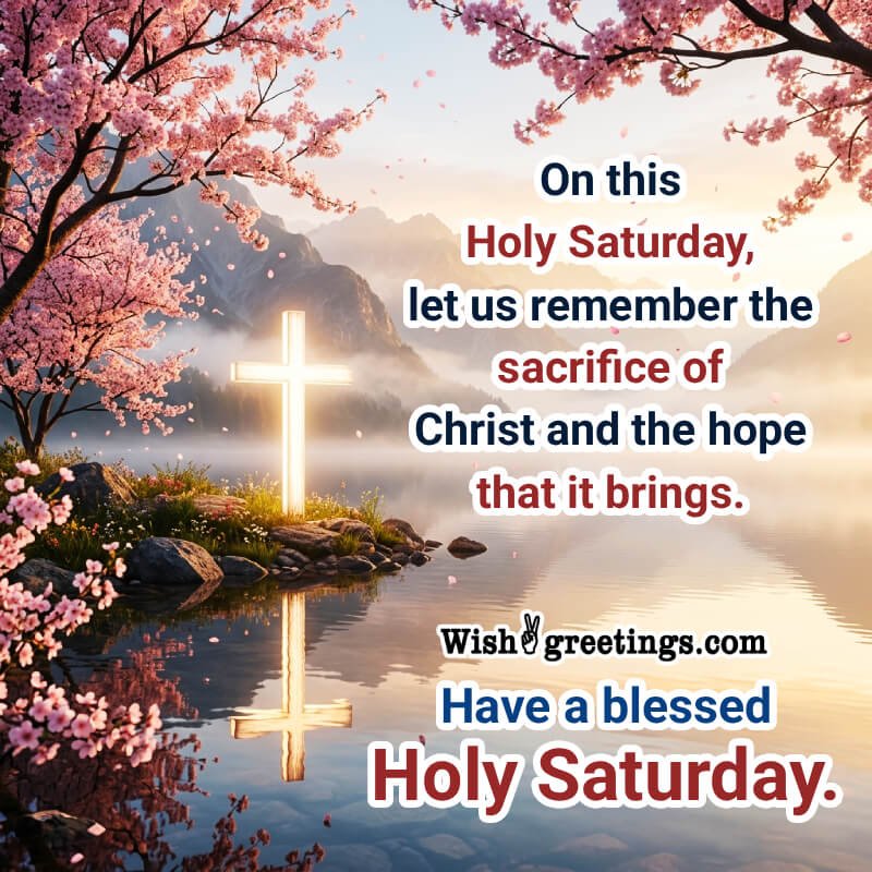 Have A Blessed Holy Saturday Wish Photo