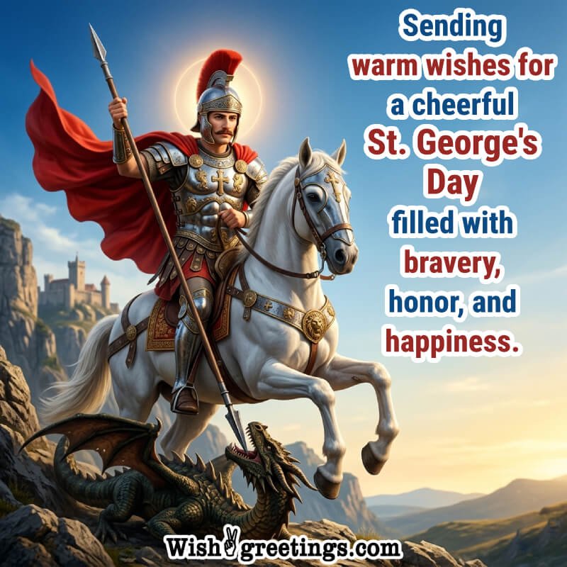 Warm Wishes On St. George’s Day Wishing Image