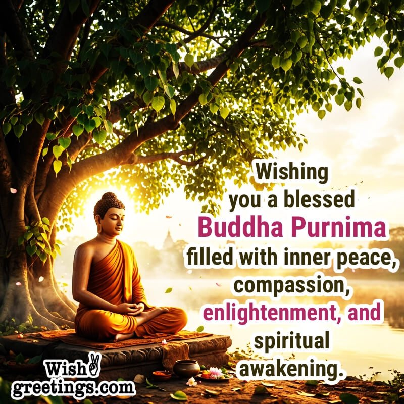 Wishing You A Blessed Buddha Purnima Spiritual Image