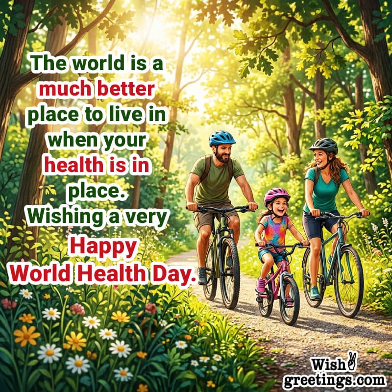 Wishing You A Very Happy World Health Day Nice Picture
