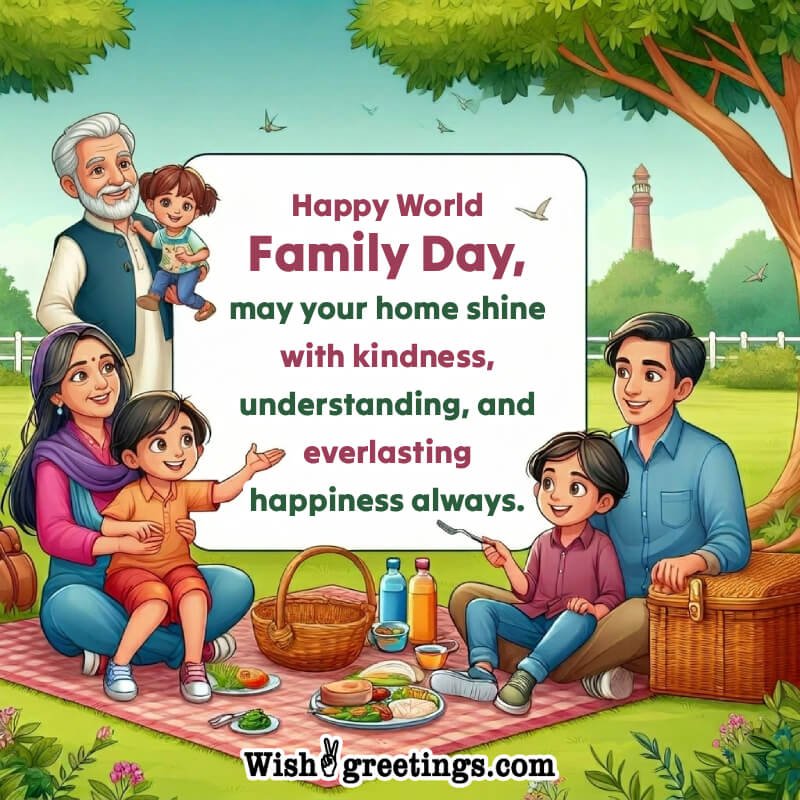 Happy World Family Day Wonderful Wishing Image