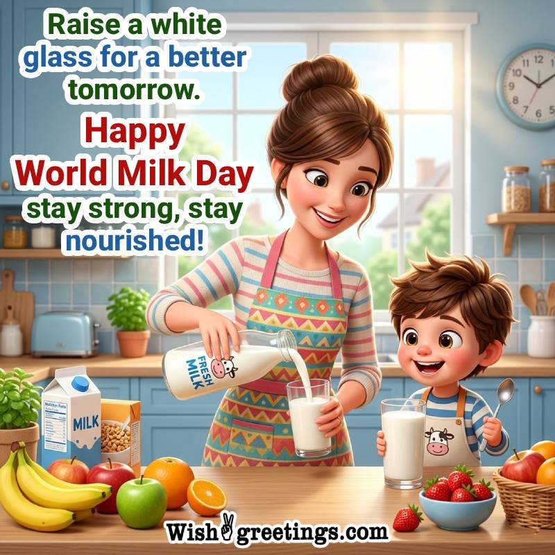 Happy World Milk Day Best Wishing Picture