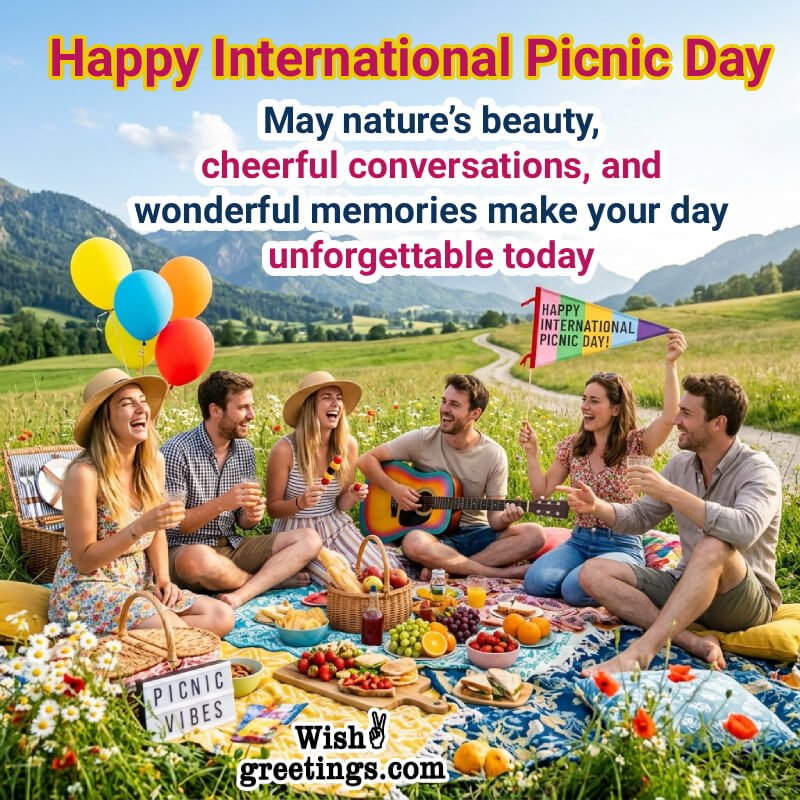 Happy International Picnic Day Wonderful Greeting Image
