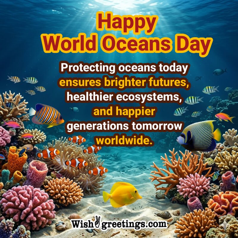 Happy World Oceans Day Quote Pic