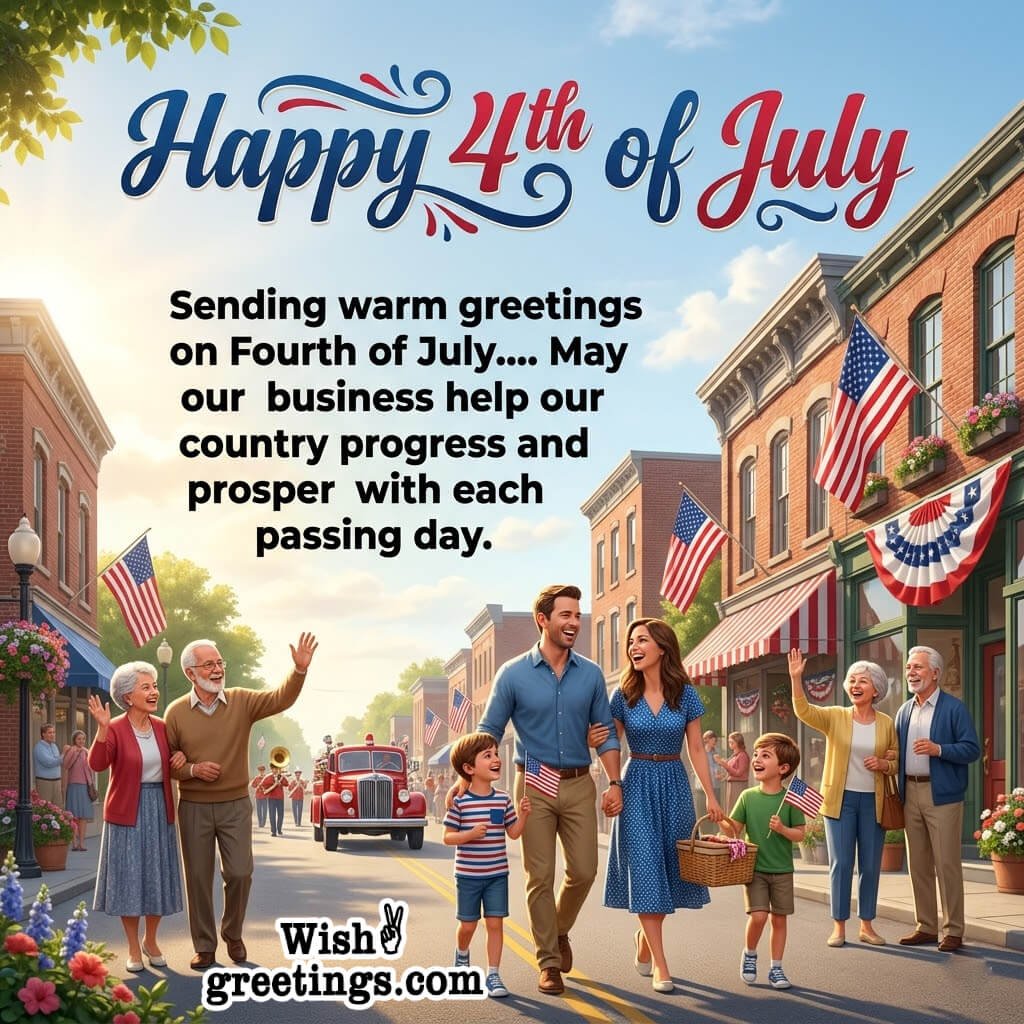 Sending Warm Greetings On Happy 4th Of July Nice Image