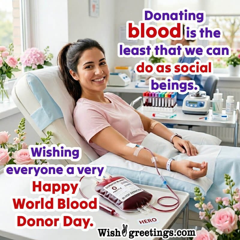 Wishing Everyone You A Happy World Blood Donor Day Image