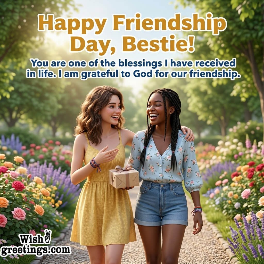 Happy Friendship Day Bestie Lovely Greeting Image
