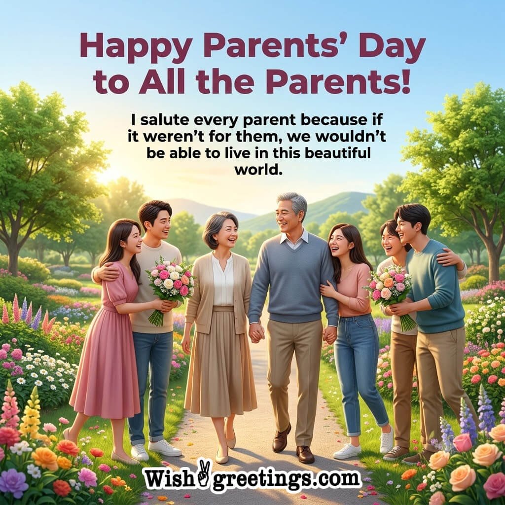 Happy Parents Day To All The Parents Best Greeting Image