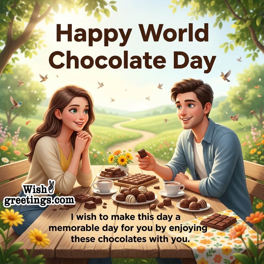 Happy World Chocolate Day Lovely Greeting Picture