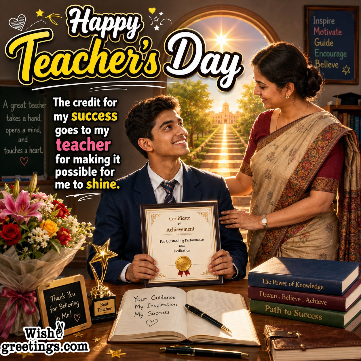 Happy Happy Teachers Day Lovely Greeting Pic
