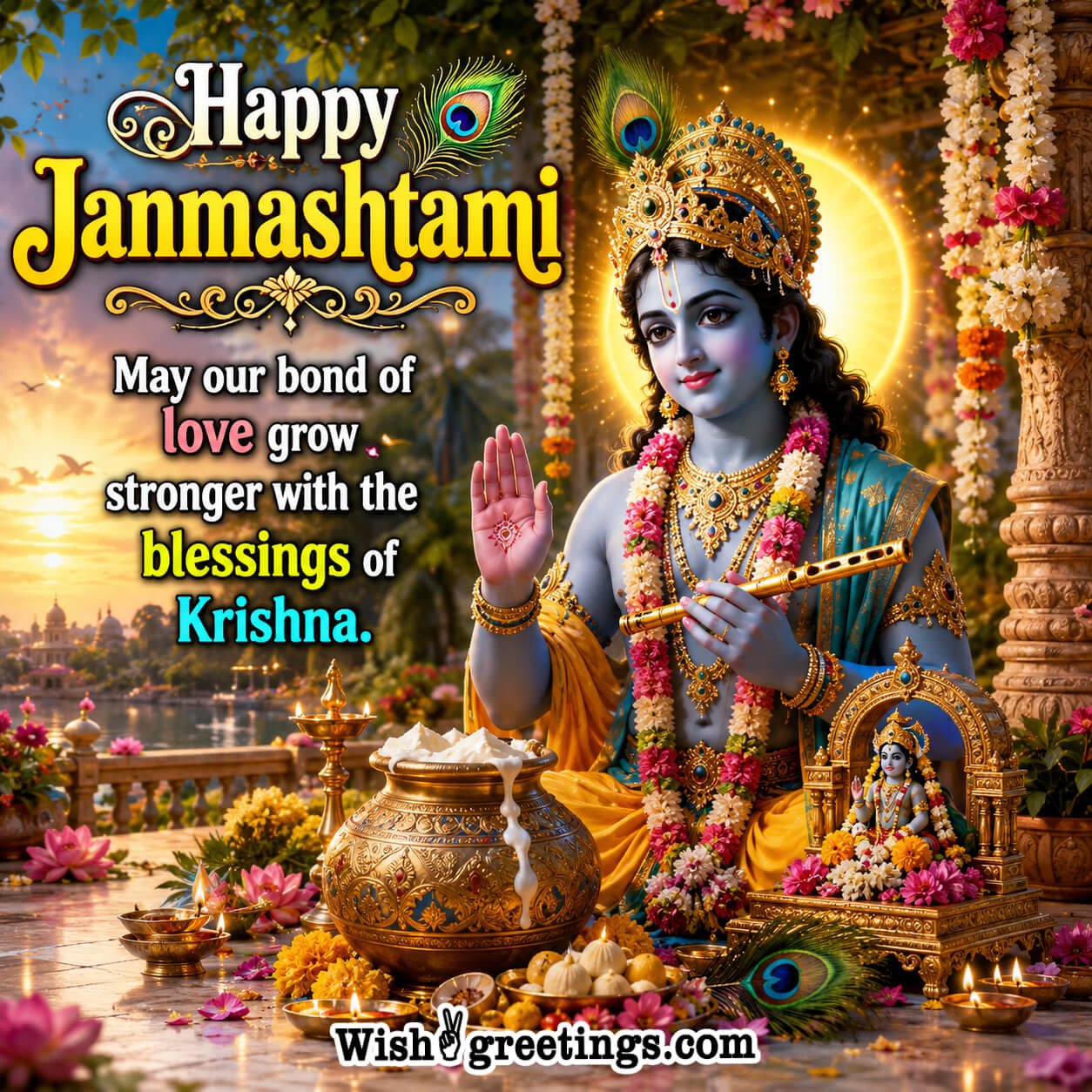 Happy Krishna Janmashtami Blessings Picture