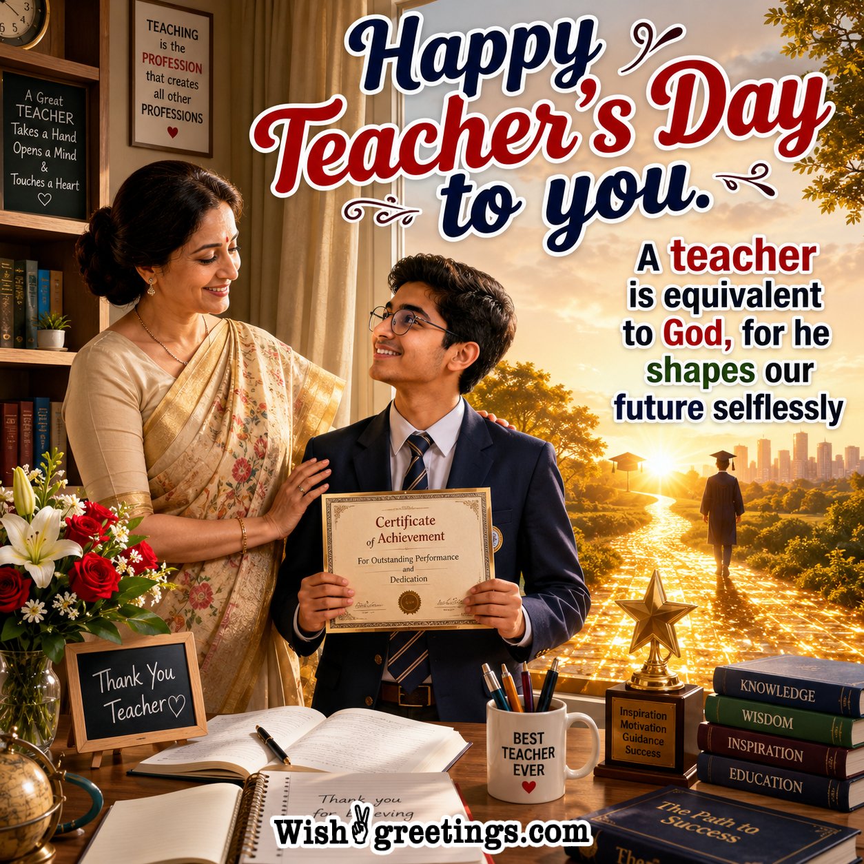 Happy Teachers Day To You Best Wish Picture