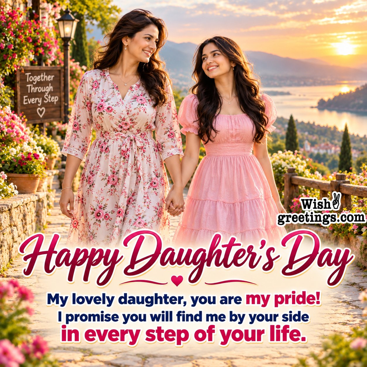 Happy Daughters Day My Pride Lovely Greeting Image