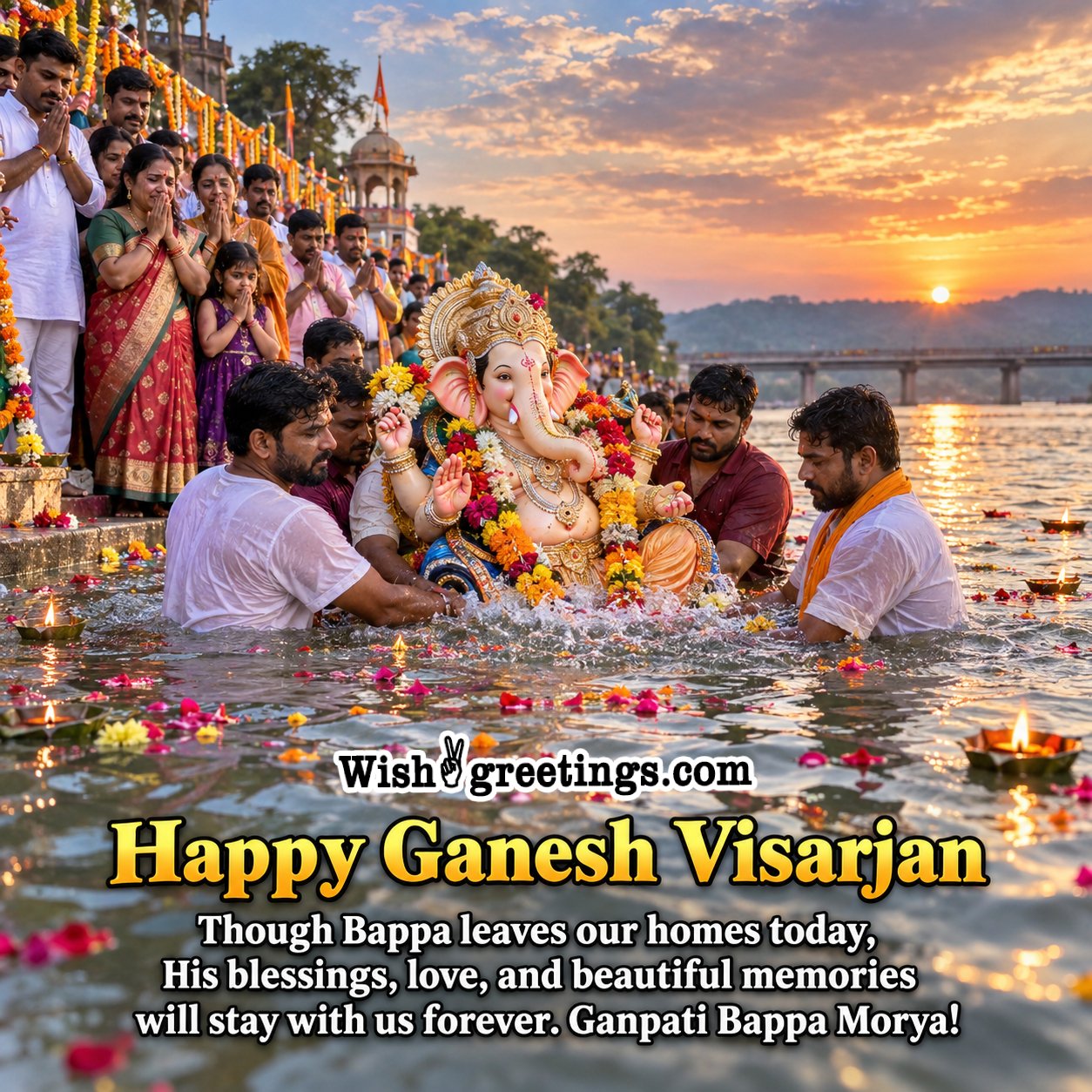 Happy Ganesh Visarjan Beautiful Memories Image