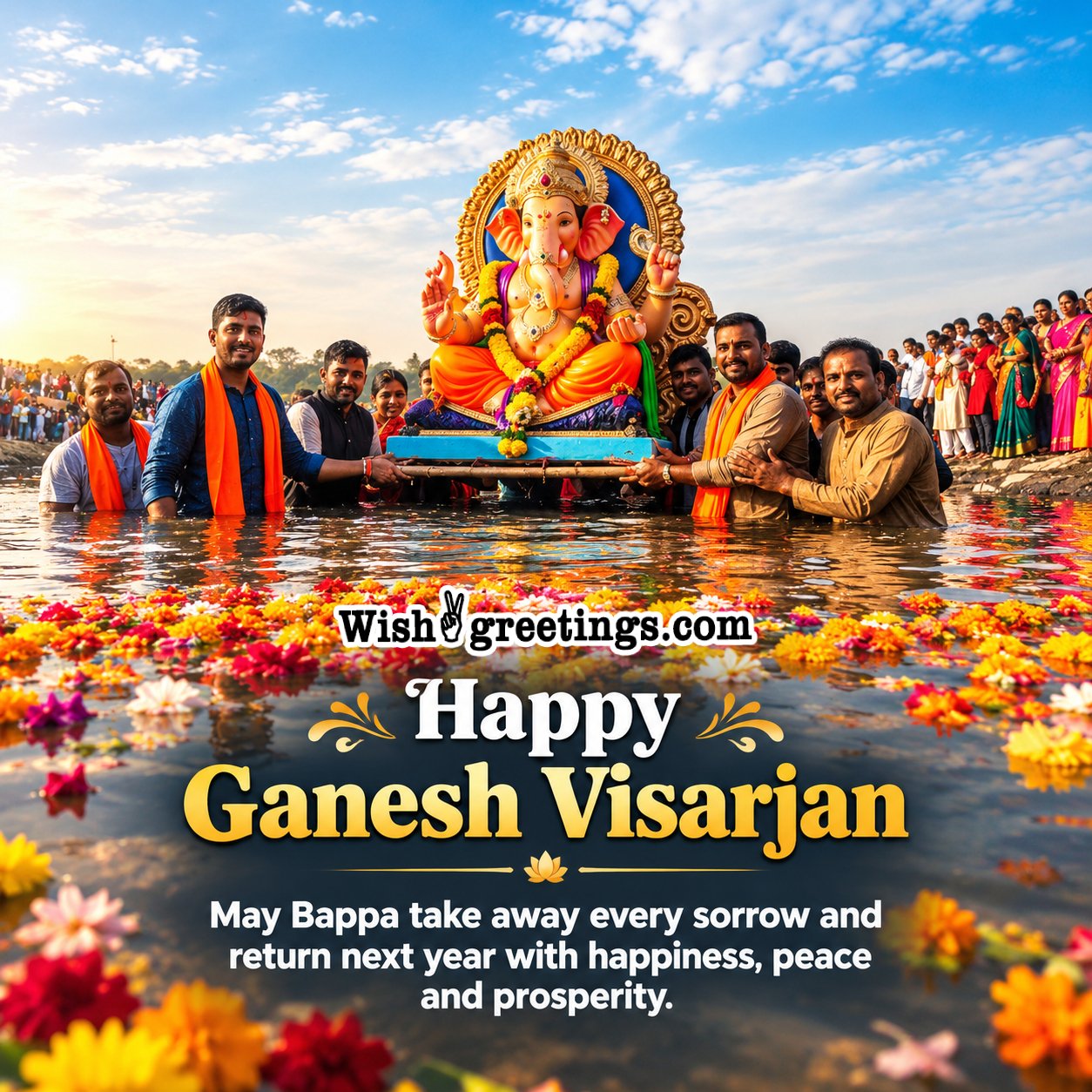 Happy Ganesh Visarjan Lovely Wishing Picture
