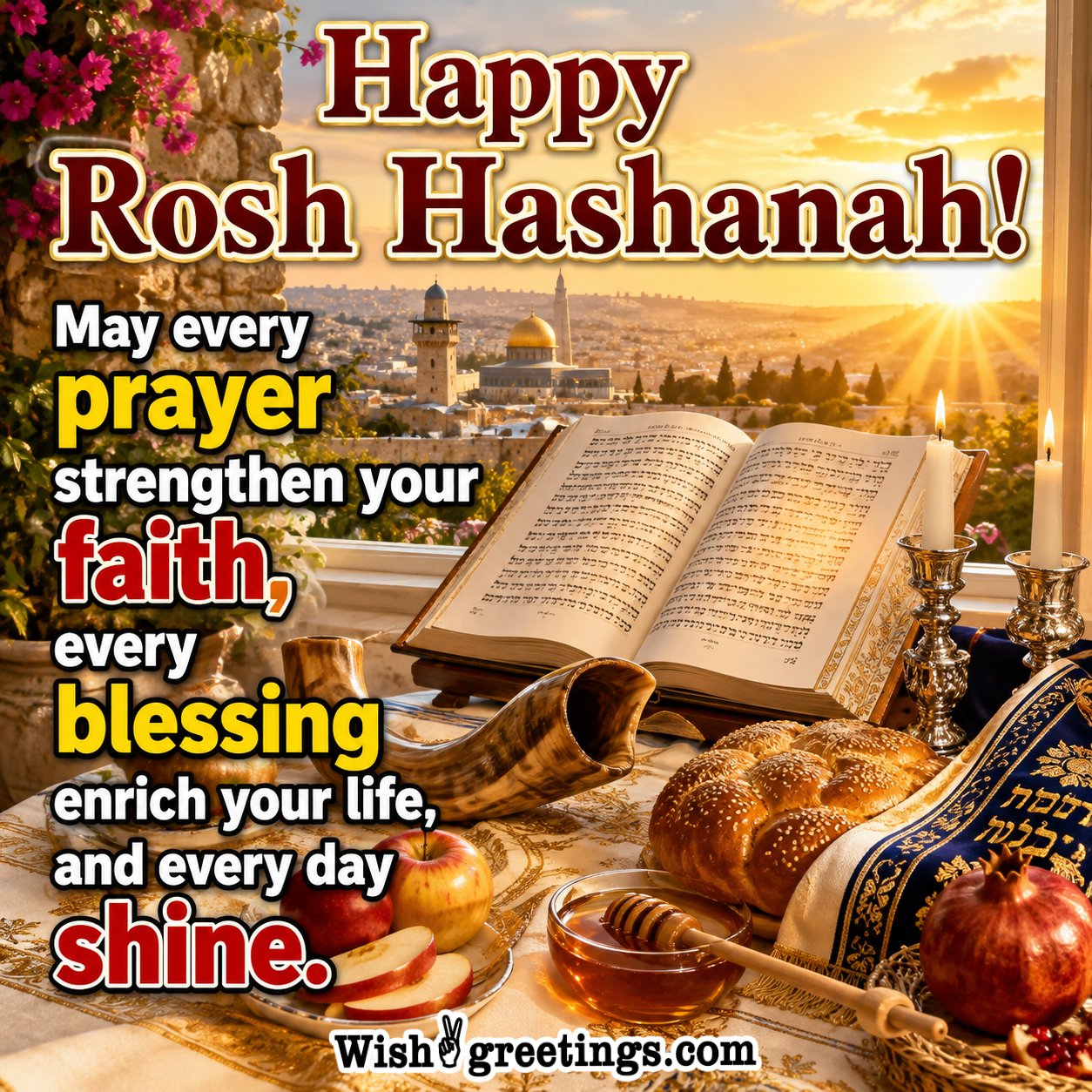 Happy Rosh Hashanah Faith Every Blessing Pic