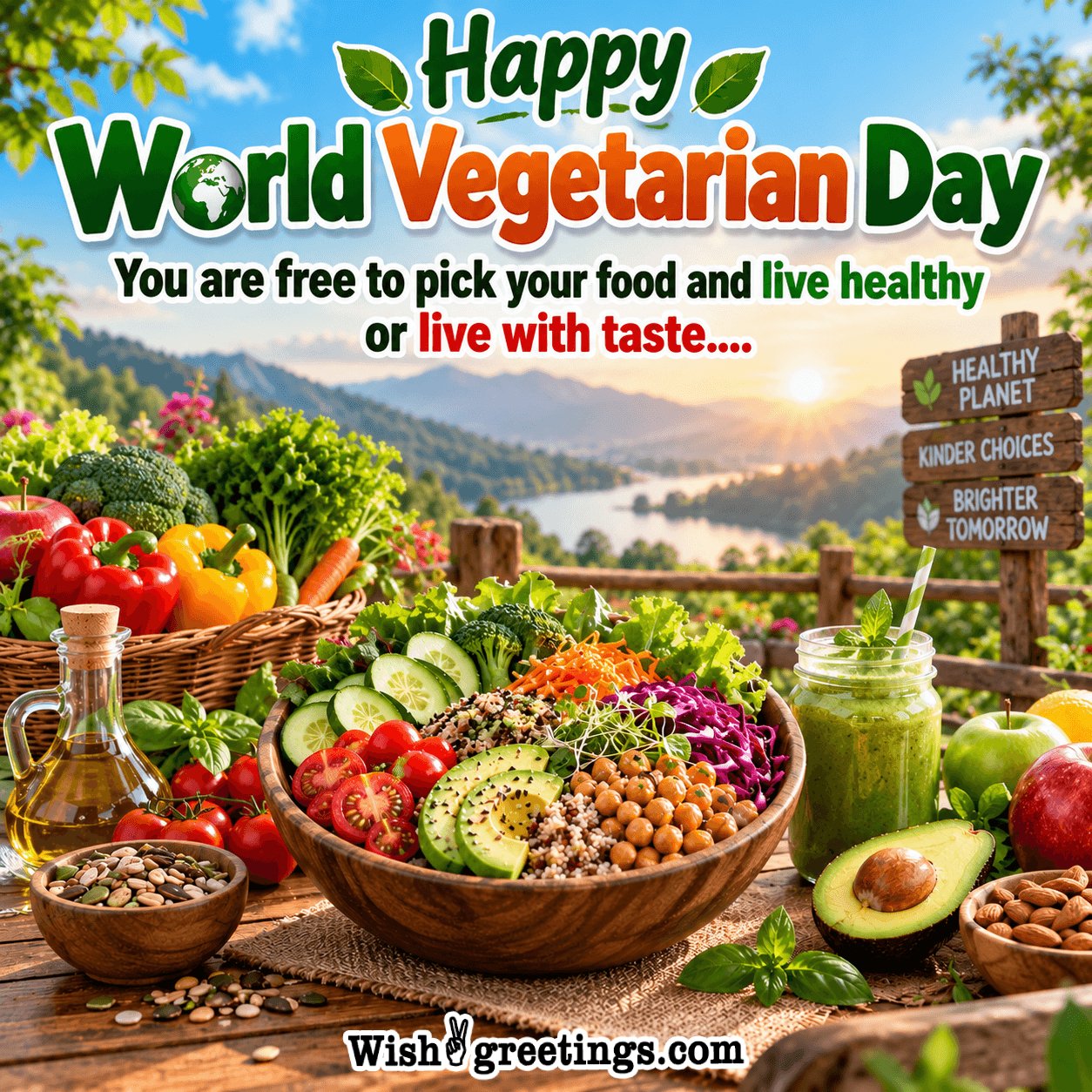 Happy World Vegetarian Day Quote Picture