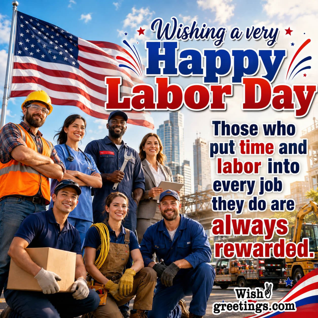 Wishing You A Happy Labor Day Nice Status Image