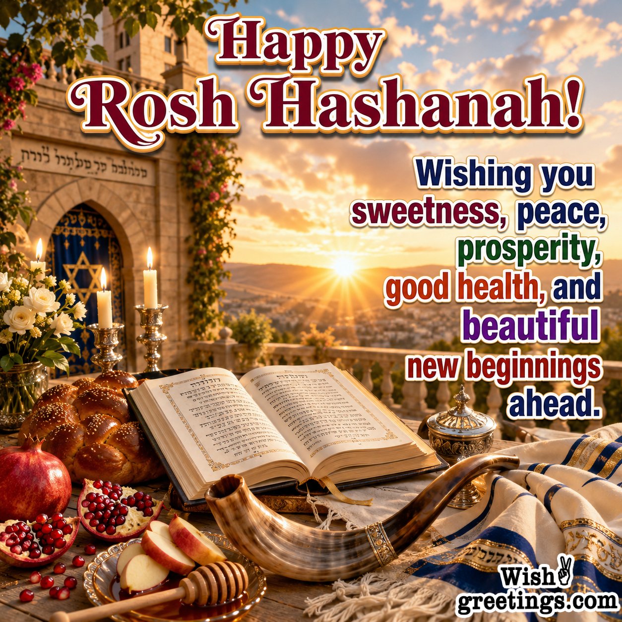 Wishing You Happy Rosh Hashanah New Beginnings Image