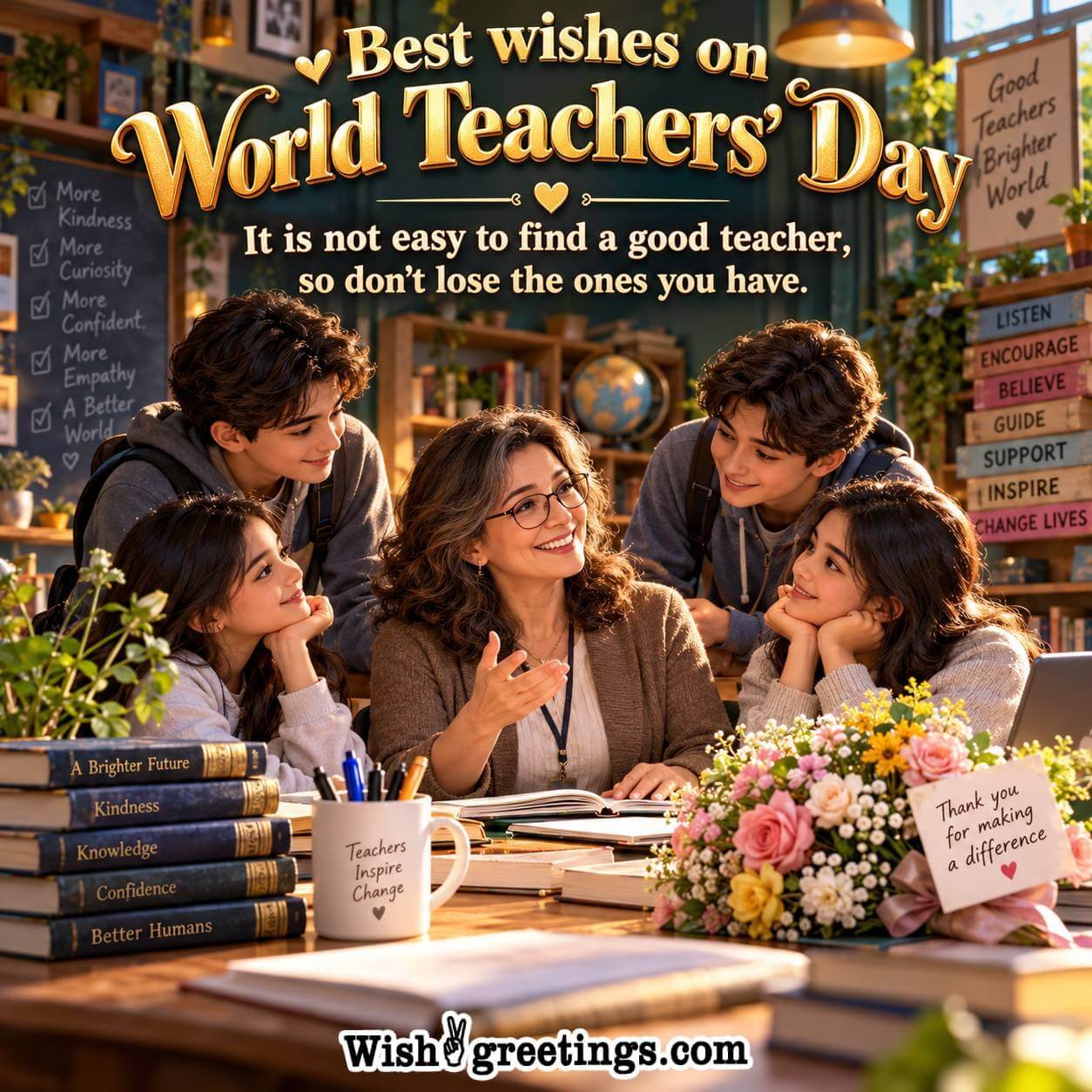 Best Wishes On World Teachers Day Nice Pic