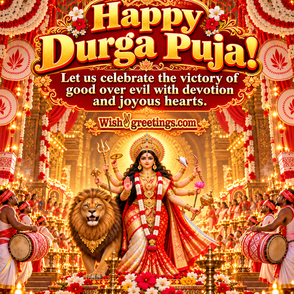 Happy Durga Puja Devotional Wish Pic