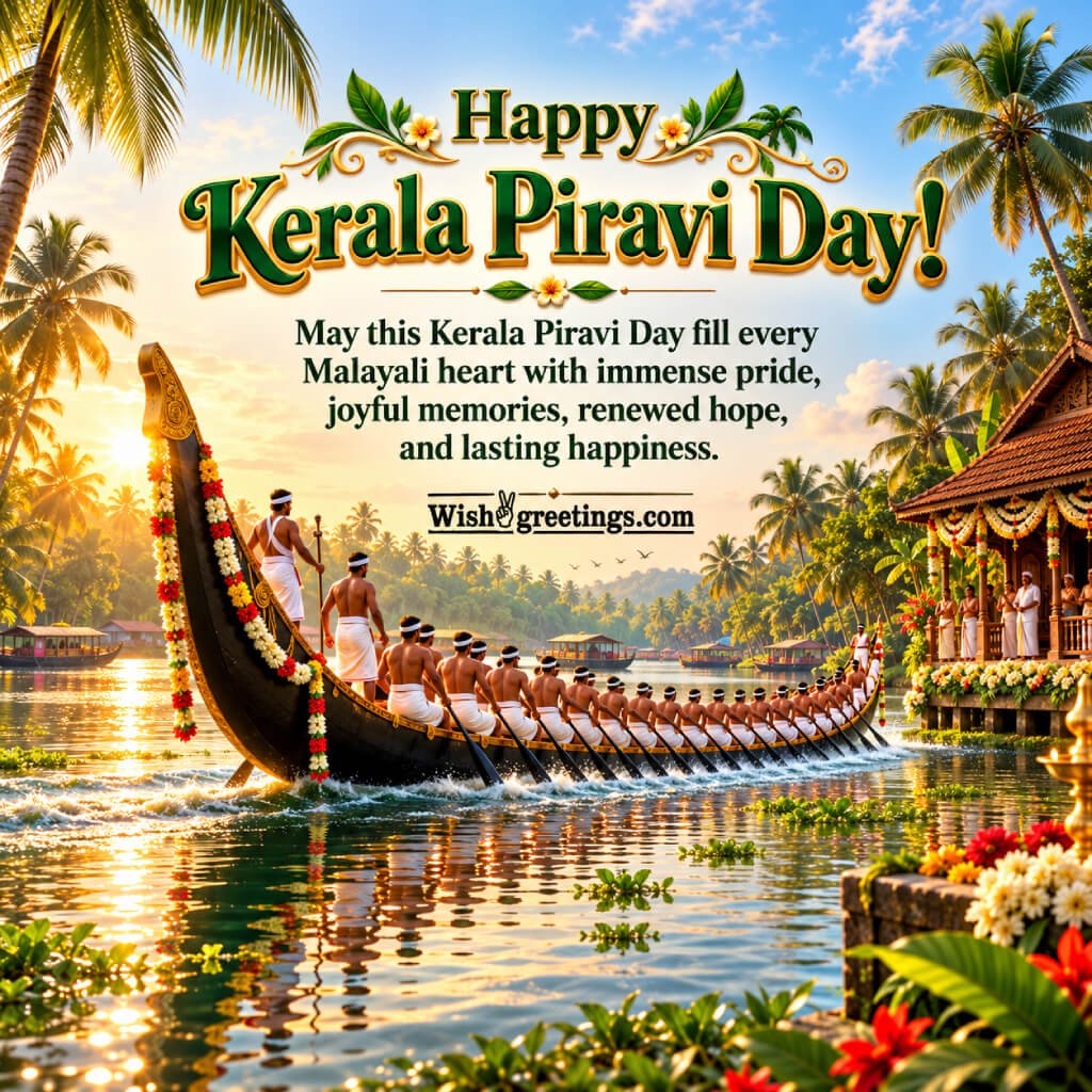 Happy Kerala Piravi Day Joyful Wishing Image