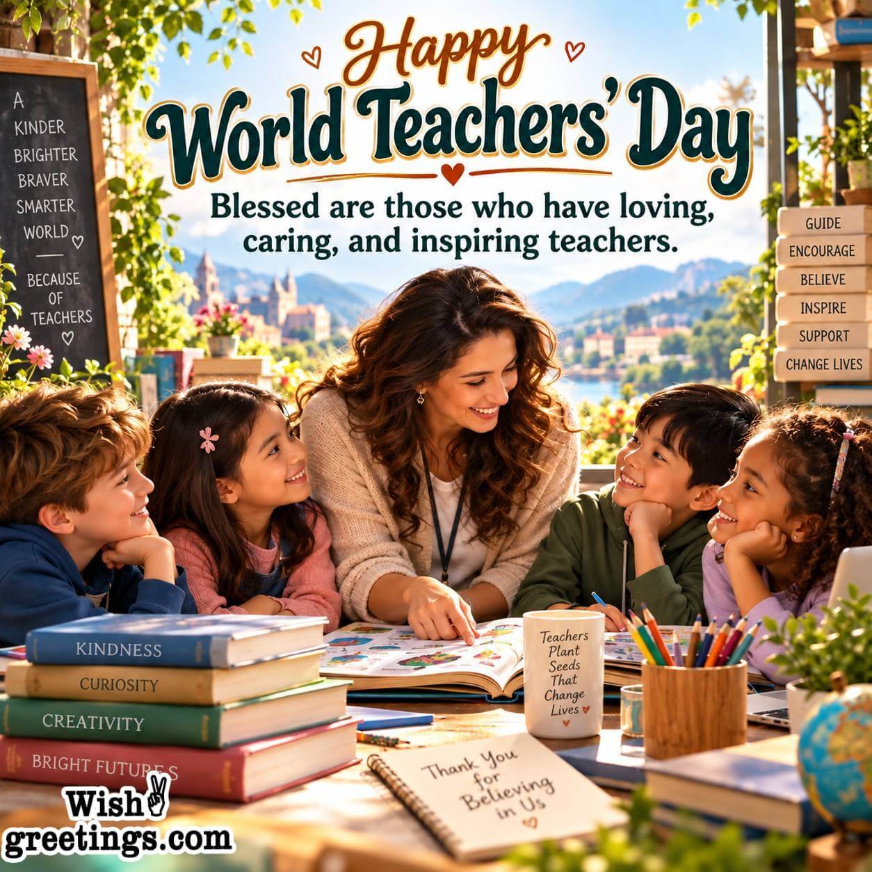 Happy World Teachers Day Inspiring Image