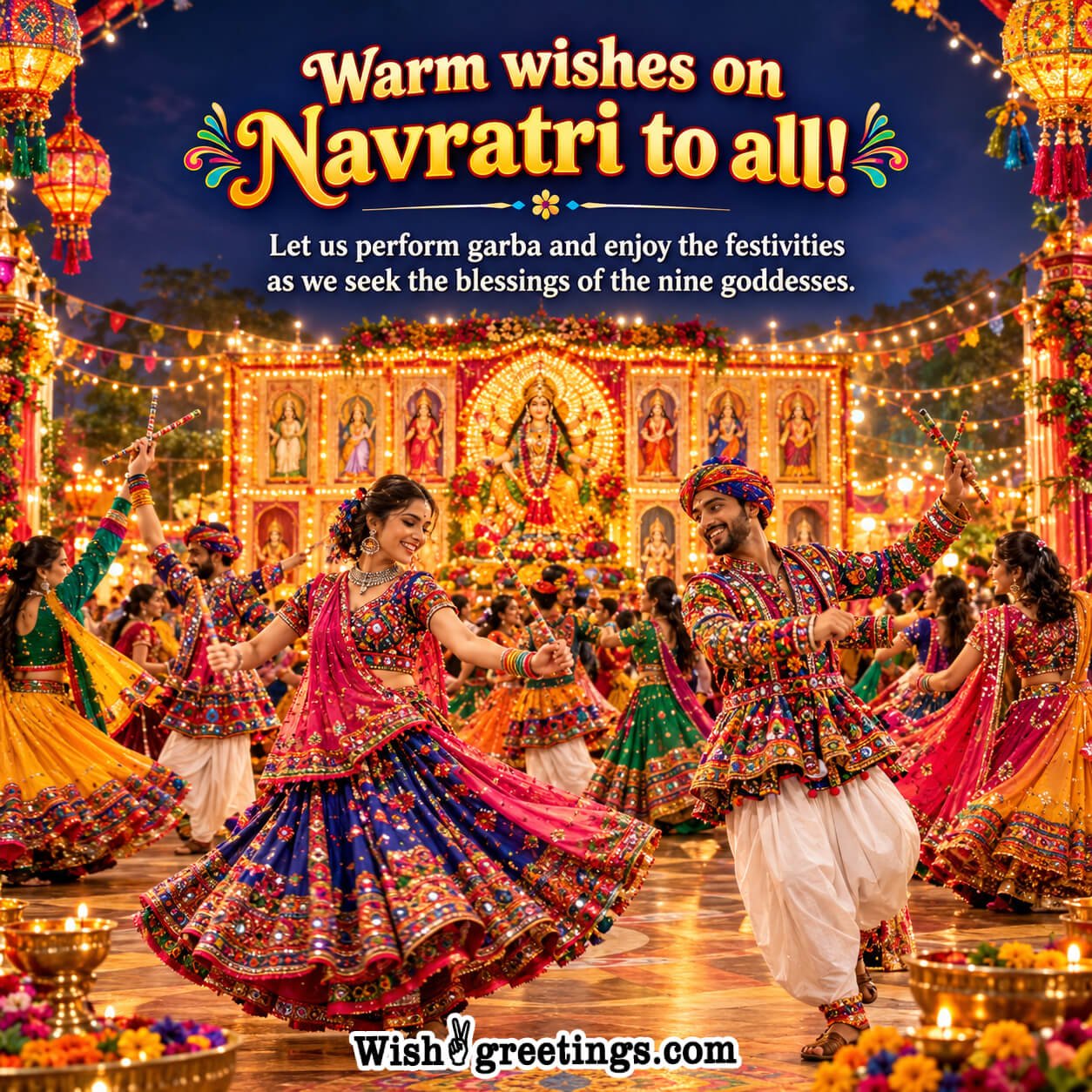 Warm Wishes On Navratri To All Best Image