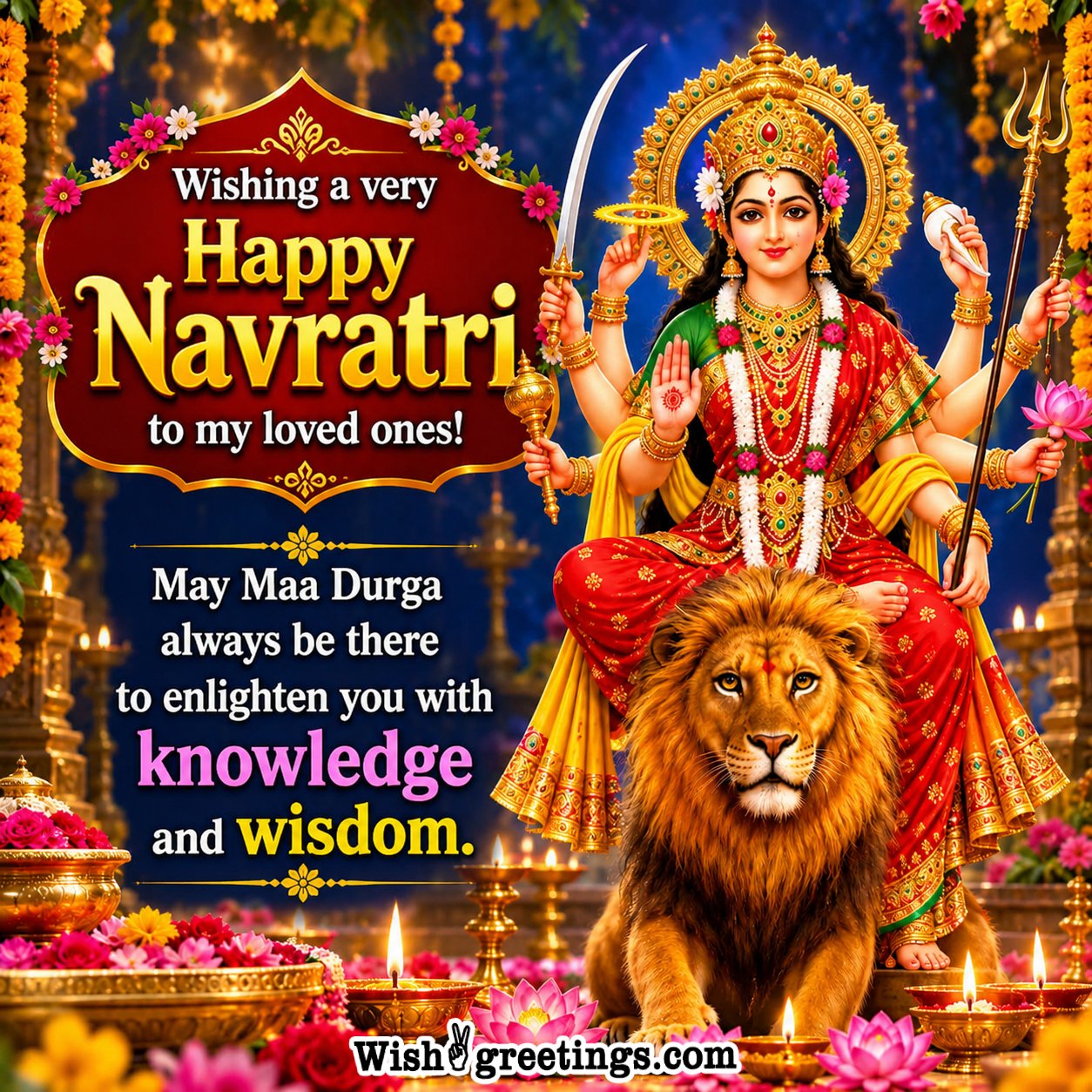 Wishing A Very Happy Navratrito My Loved Ones Image