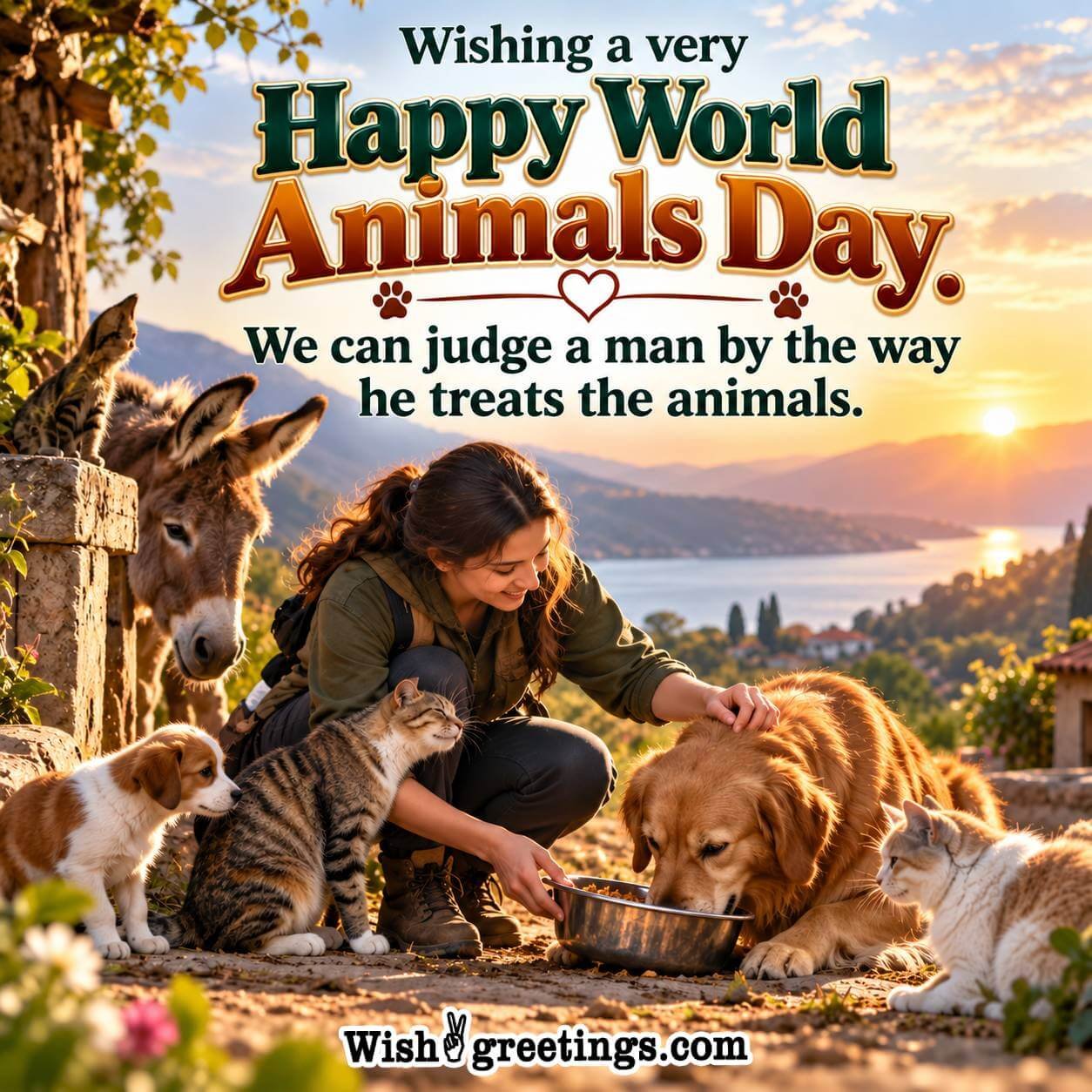 Wishing You A Very Happy World Animals Day Pic